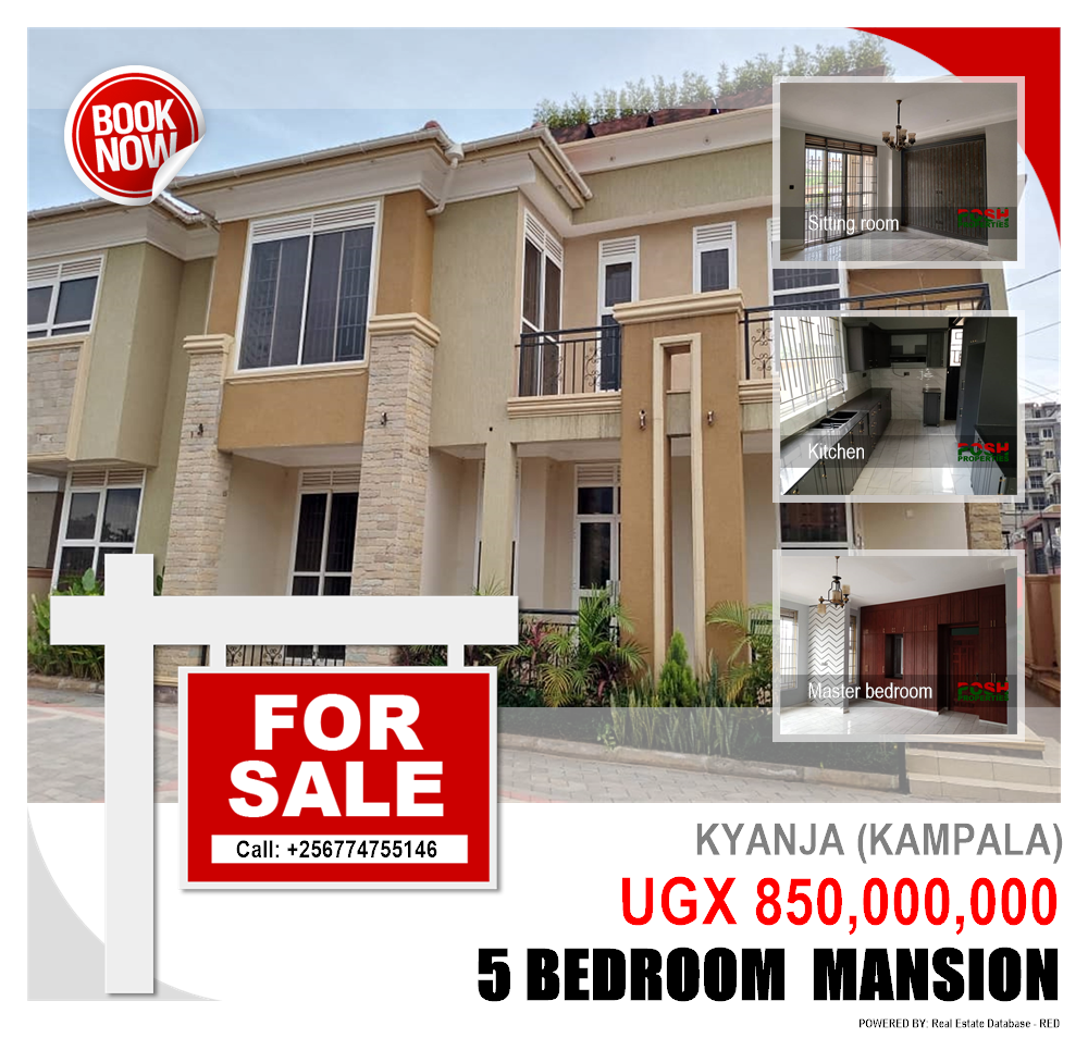 5 bedroom Mansion  for sale in Kyanja Kampala Uganda, code: 187925