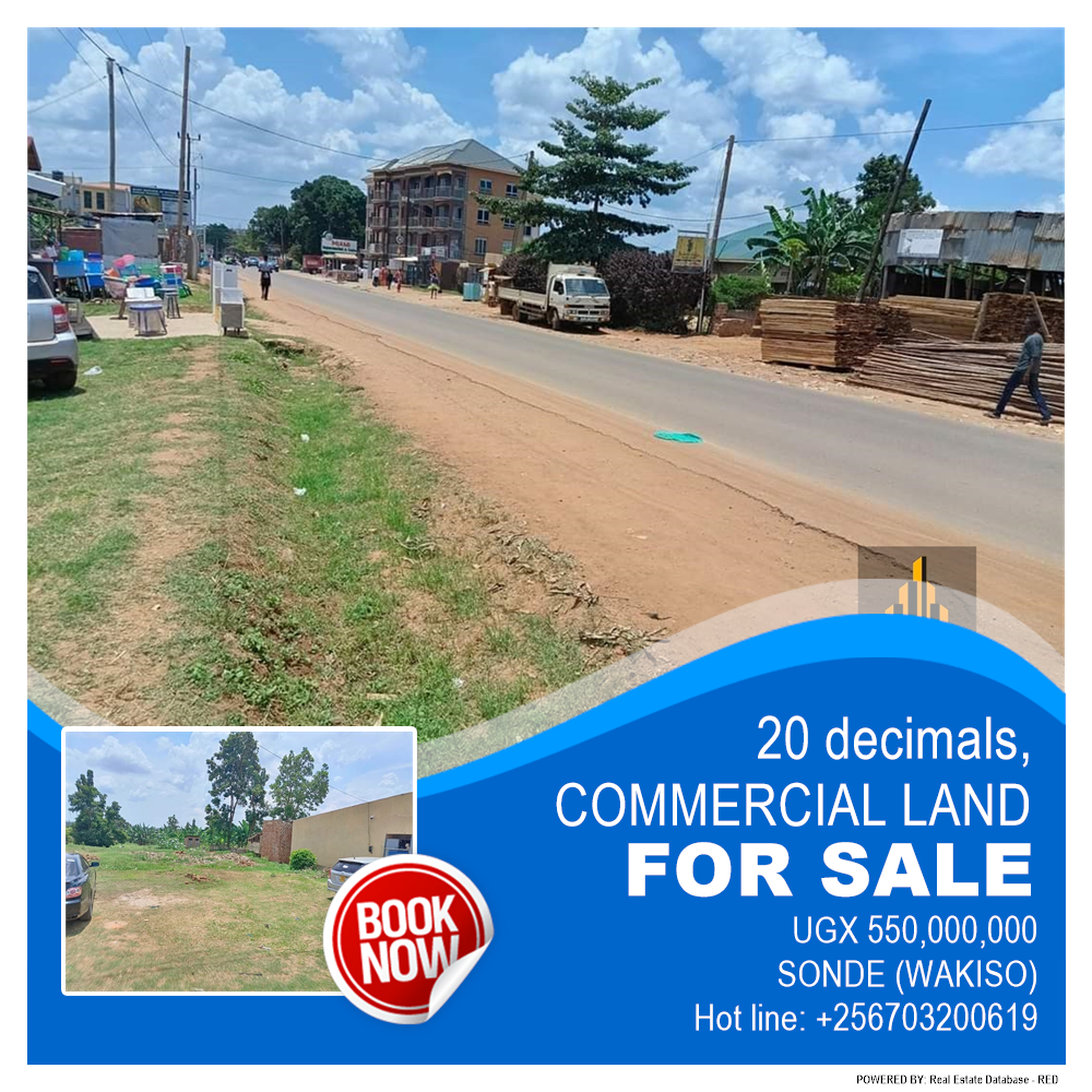 Commercial Land  for sale in Sonde Wakiso Uganda, code: 187973