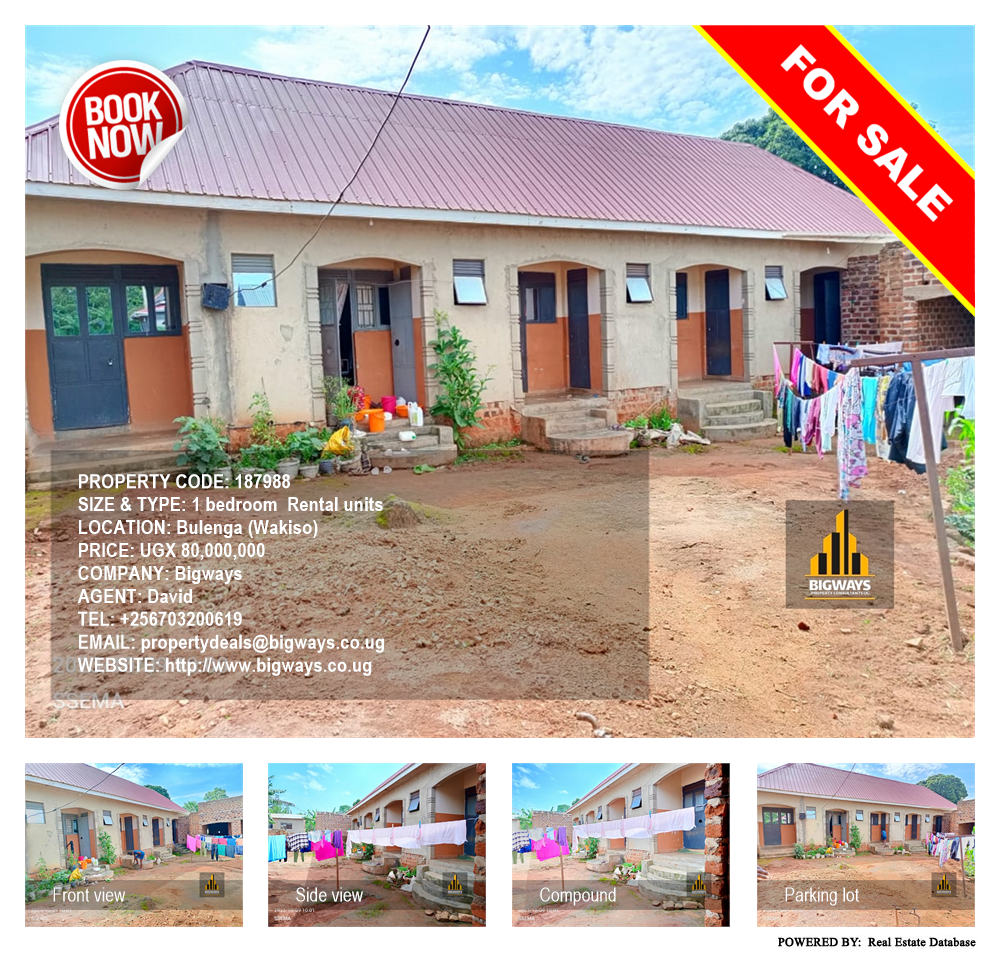 1 bedroom Rental units  for sale in Bulenga Wakiso Uganda, code: 187988