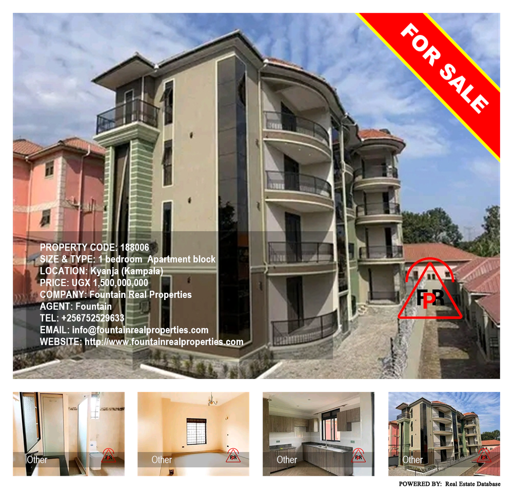 1 bedroom Apartment block  for sale in Kyanja Kampala Uganda, code: 188006