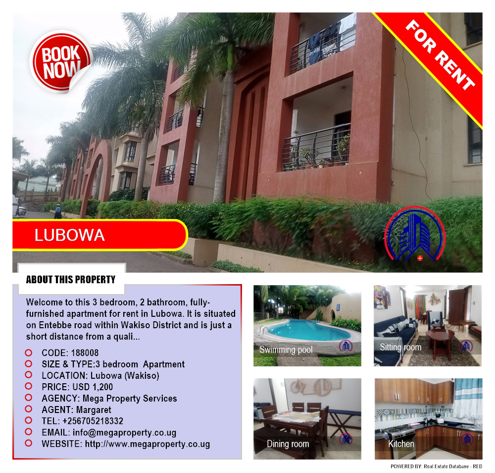 3 bedroom Apartment  for rent in Lubowa Wakiso Uganda, code: 188008