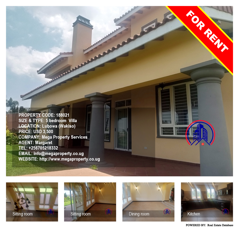 5 bedroom Villa  for rent in Lubowa Wakiso Uganda, code: 188021