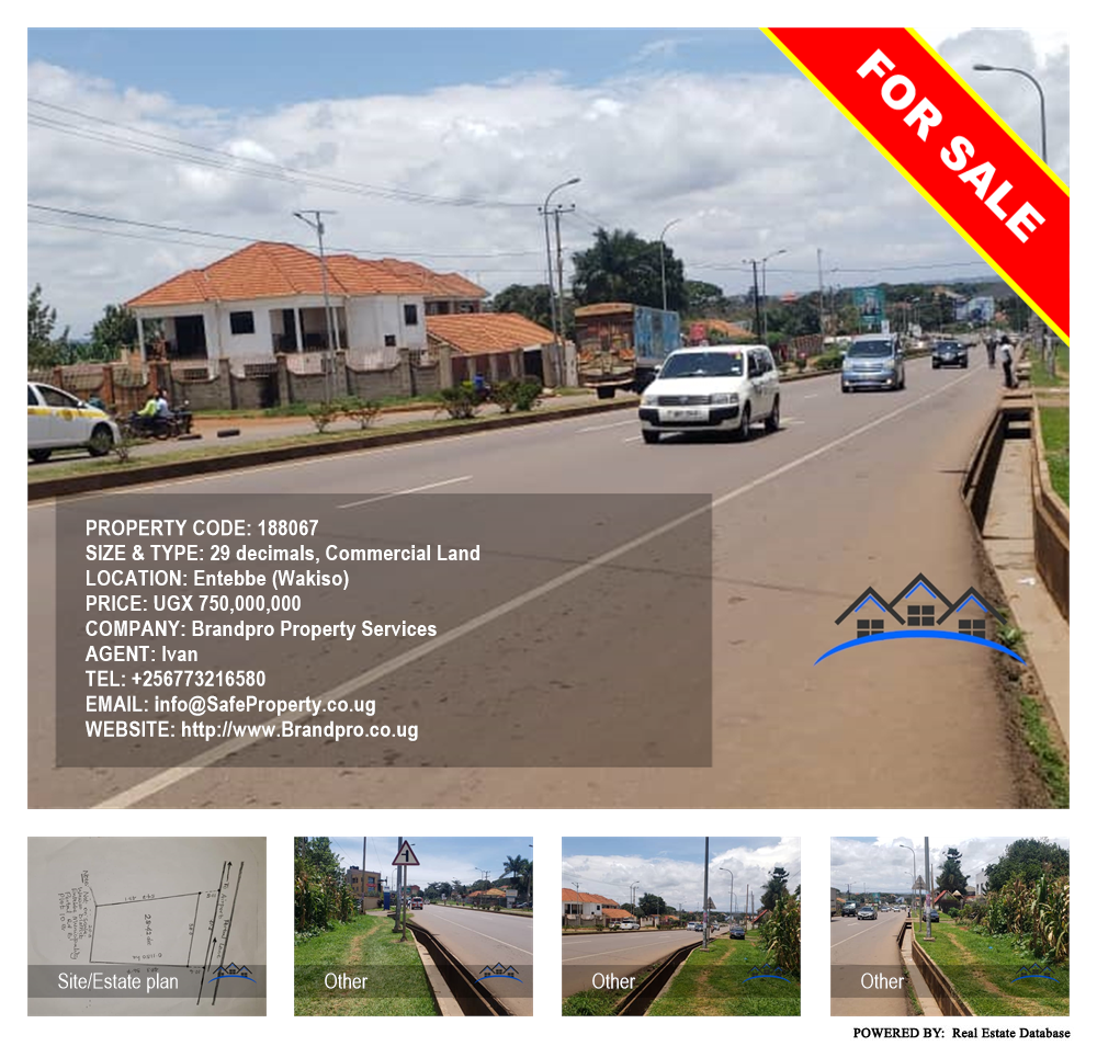 Commercial Land  for sale in Entebbe Wakiso Uganda, code: 188067