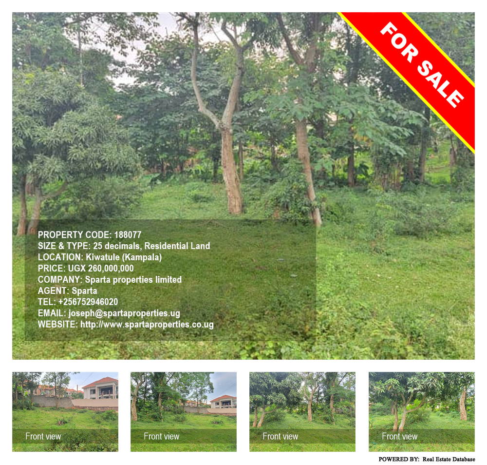 Residential Land  for sale in Kiwaatule Kampala Uganda, code: 188077