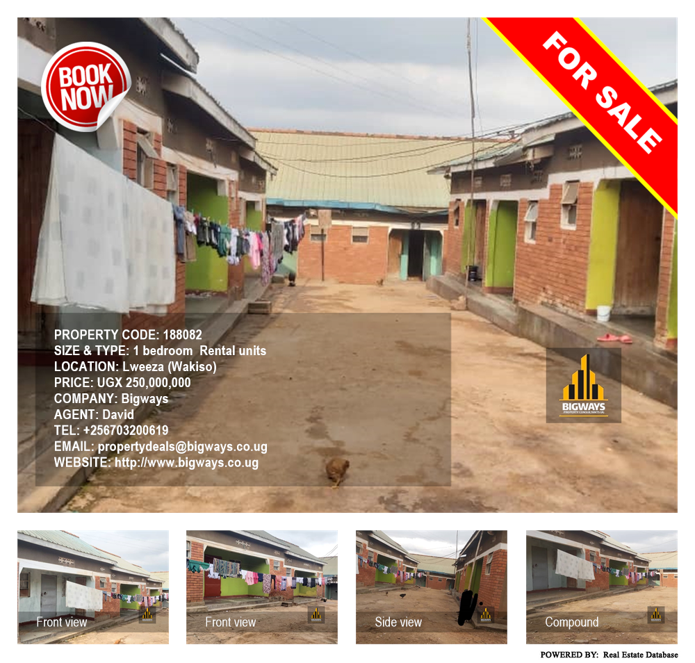 1 bedroom Rental units  for sale in Lweeza Wakiso Uganda, code: 188082