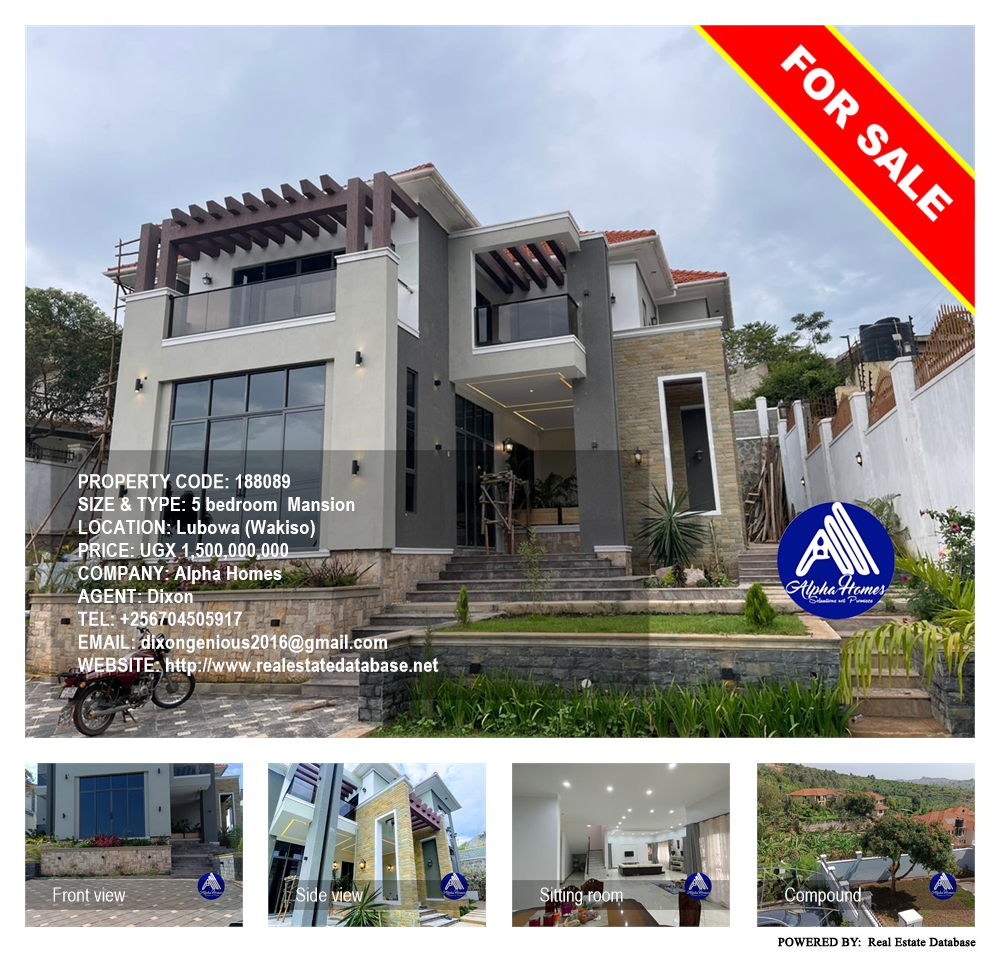 5 bedroom Mansion  for sale in Lubowa Wakiso Uganda, code: 188089