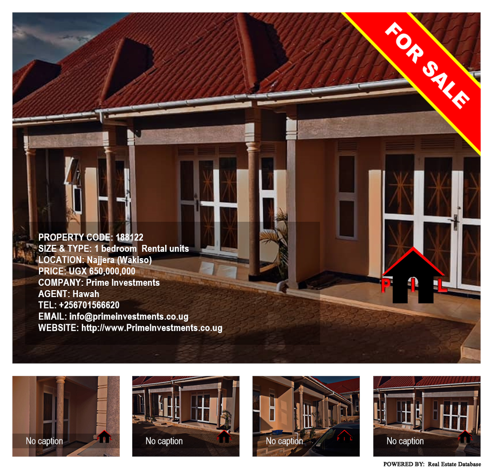 1 bedroom Rental units  for sale in Najjera Wakiso Uganda, code: 188122