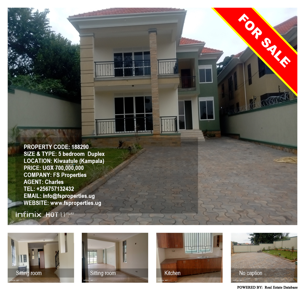 5 bedroom Duplex  for sale in Kiwaatule Kampala Uganda, code: 188290