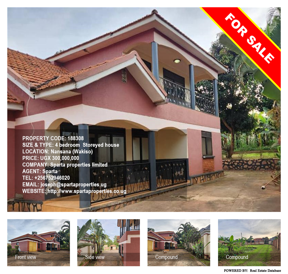 4 bedroom Storeyed house  for sale in Nansana Wakiso Uganda, code: 188308