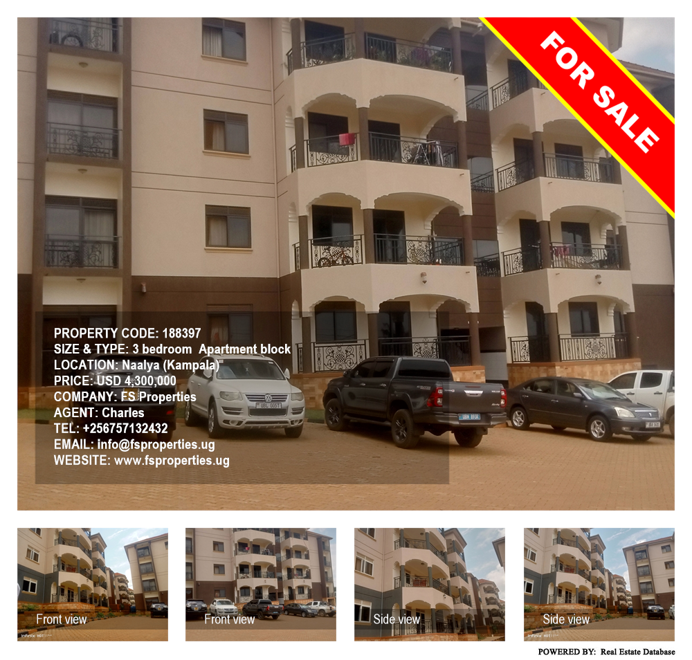 3 bedroom Apartment block  for sale in Naalya Kampala Uganda, code: 188397
