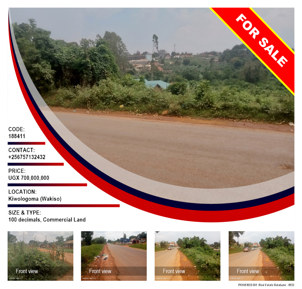 Commercial Land  for sale in Kiwologoma Wakiso Uganda, code: 188411