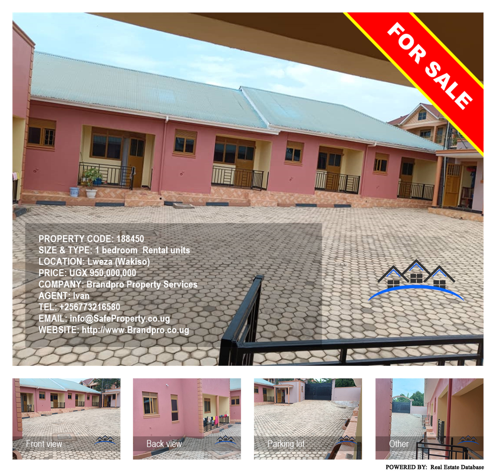 1 bedroom Rental units  for sale in Lweza Wakiso Uganda, code: 188450