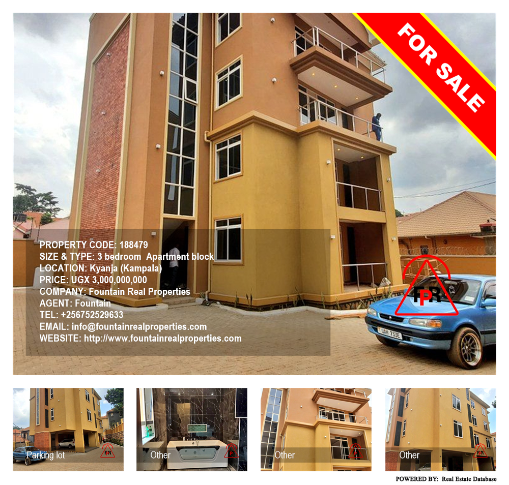 3 bedroom Apartment block  for sale in Kyanja Kampala Uganda, code: 188479