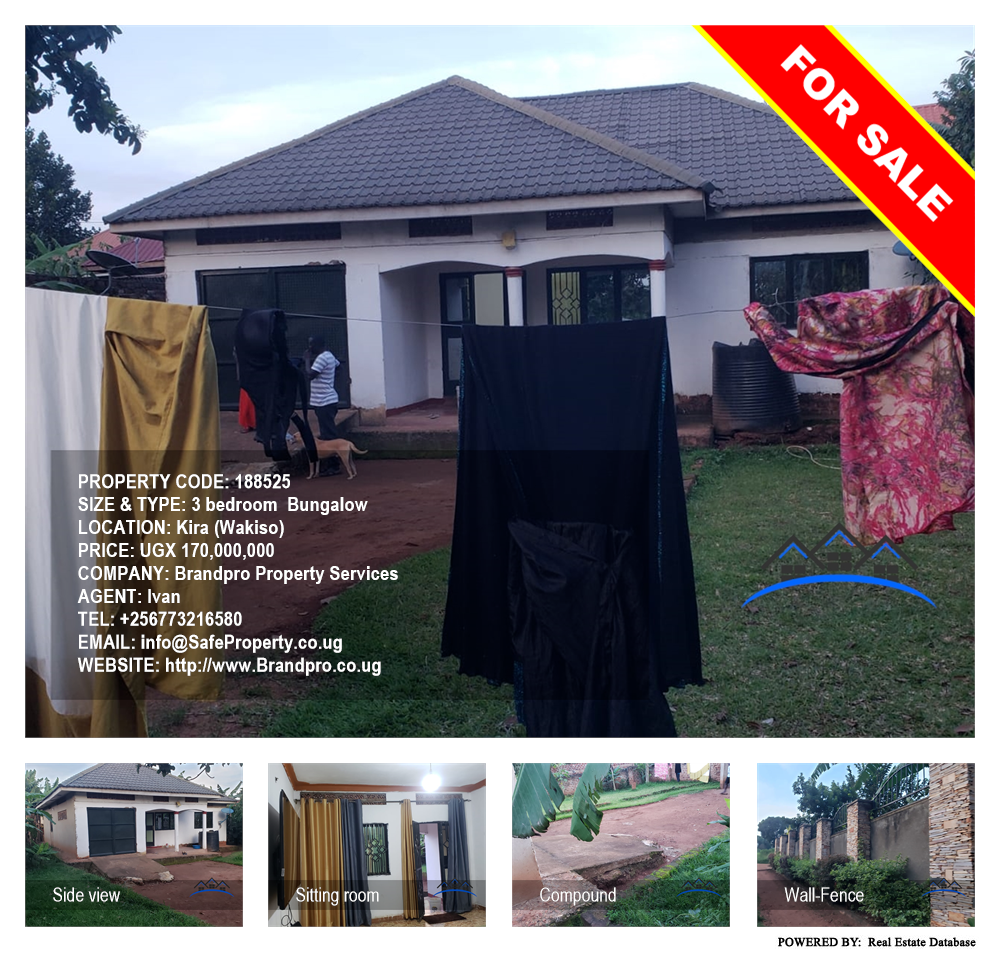 3 bedroom Bungalow  for sale in Kira Wakiso Uganda, code: 188525
