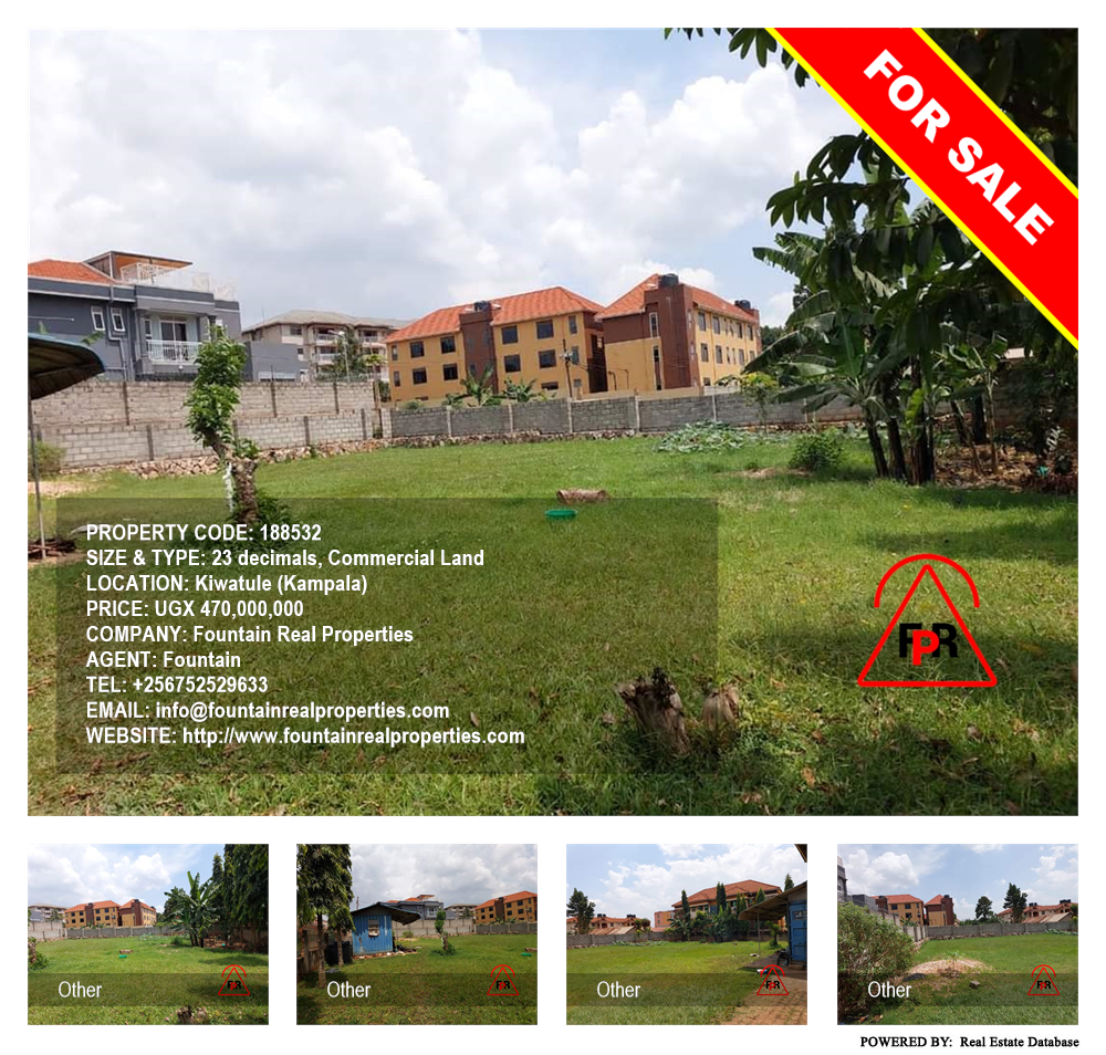 Commercial Land  for sale in Kiwaatule Kampala Uganda, code: 188532