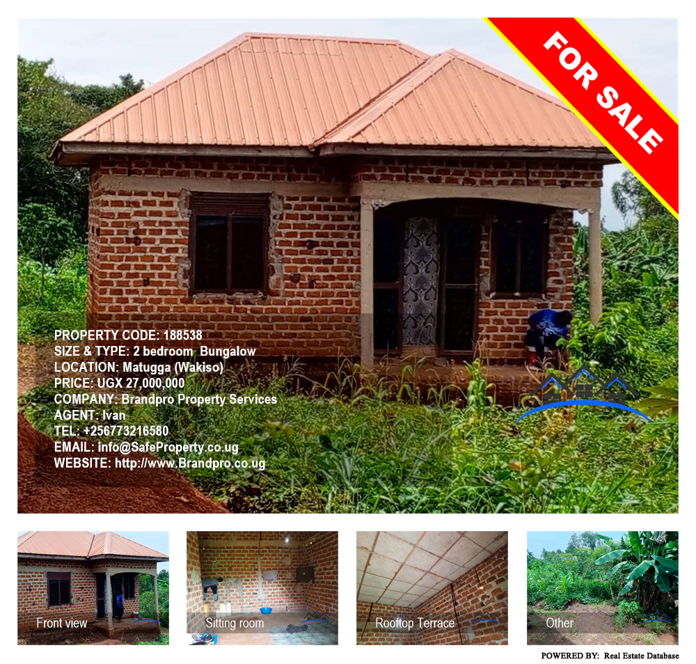 2 bedroom Bungalow  for sale in Matugga Wakiso Uganda, code: 188538