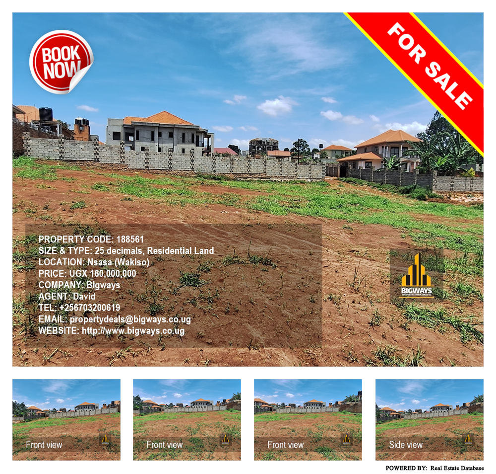 Residential Land  for sale in Nsasa Wakiso Uganda, code: 188561