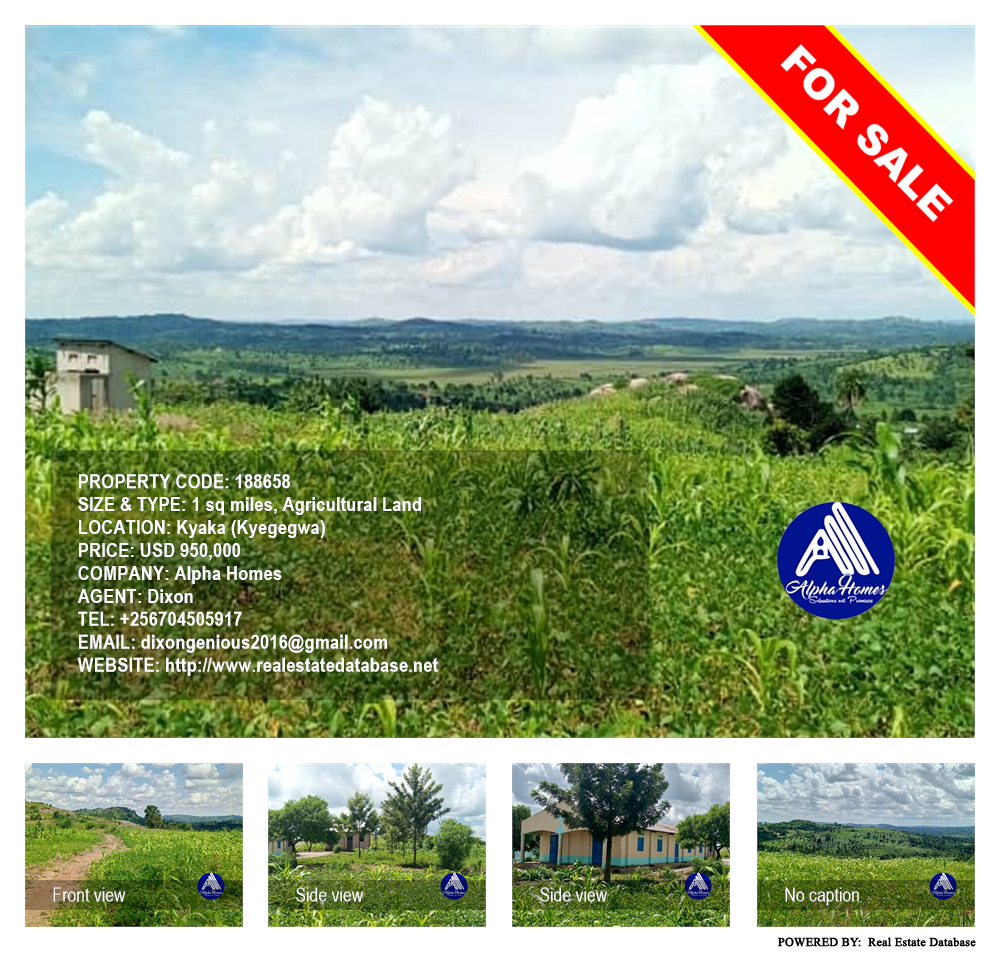 Agricultural Land  for sale in Kyaka Kyegegwa Uganda, code: 188658