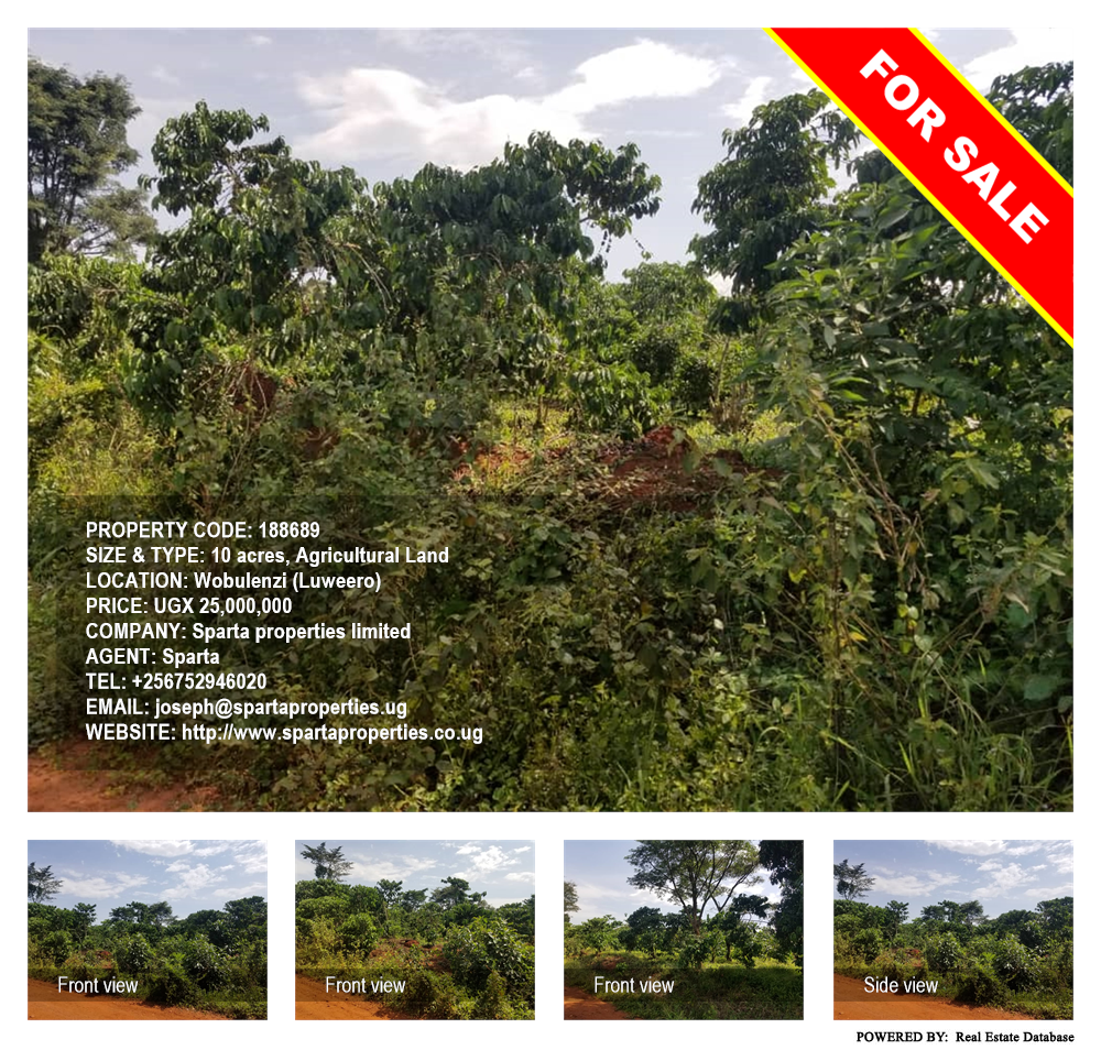 Agricultural Land  for sale in Wobulenzi Luweero Uganda, code: 188689