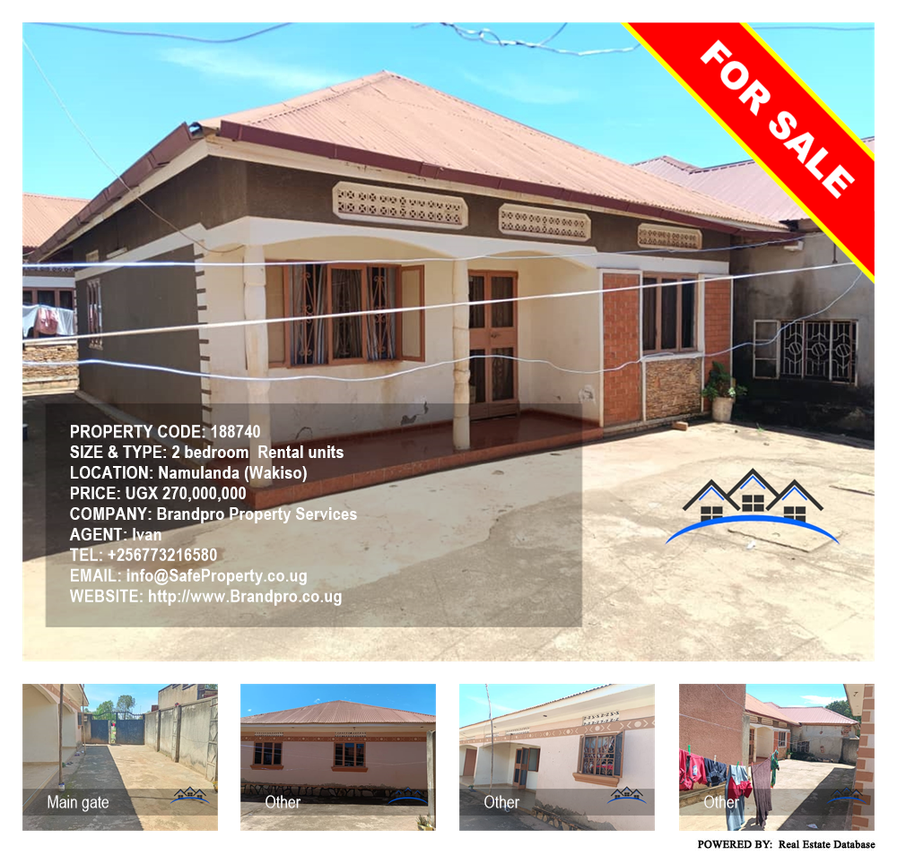 2 bedroom Rental units  for sale in Namulanda Wakiso Uganda, code: 188740