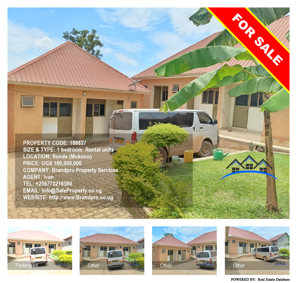 1 bedroom Rental units  for sale in Sonde Mukono Uganda, code: 188827