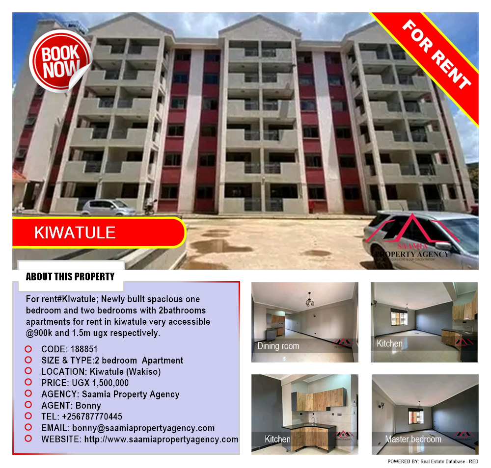 2 bedroom Apartment  for rent in Kiwaatule Wakiso Uganda, code: 188851