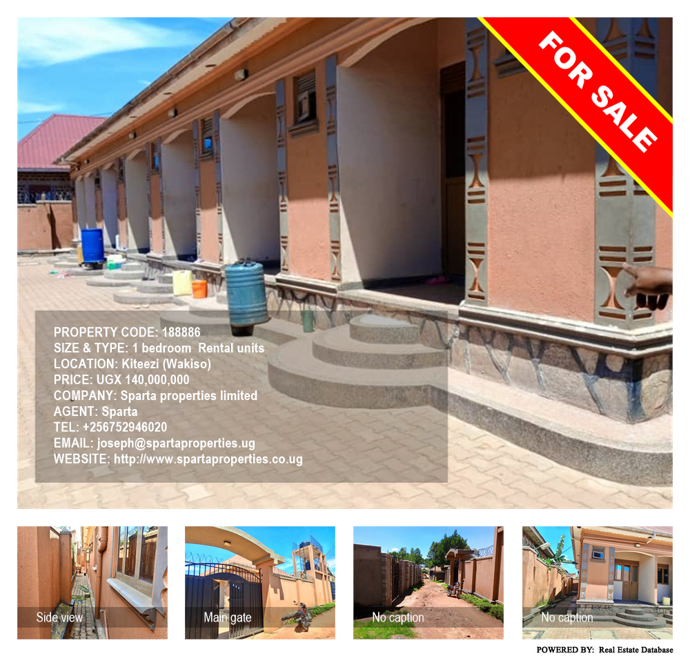 1 bedroom Rental units  for sale in Kiteezi Wakiso Uganda, code: 188886