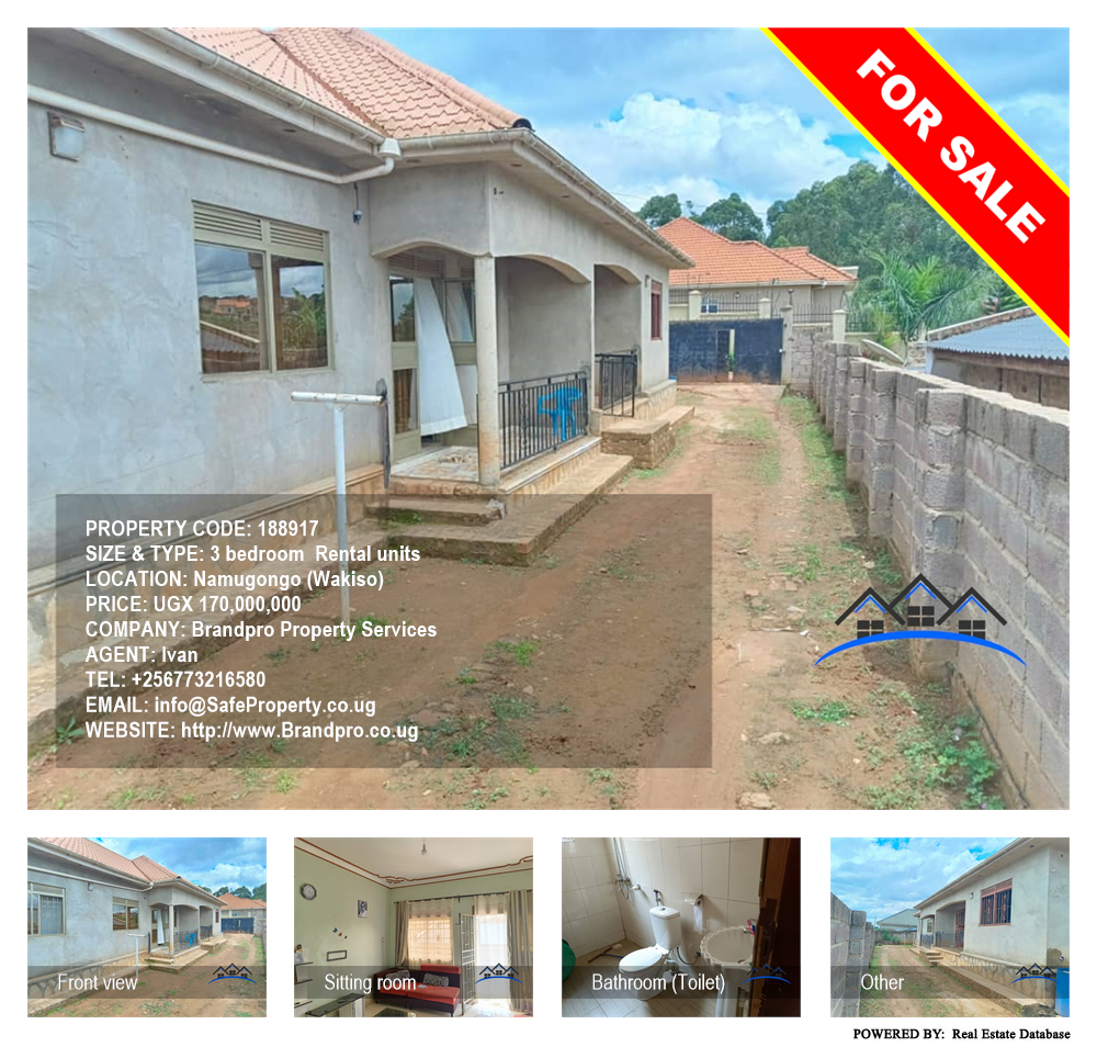 3 bedroom Rental units  for sale in Namugongo Wakiso Uganda, code: 188917