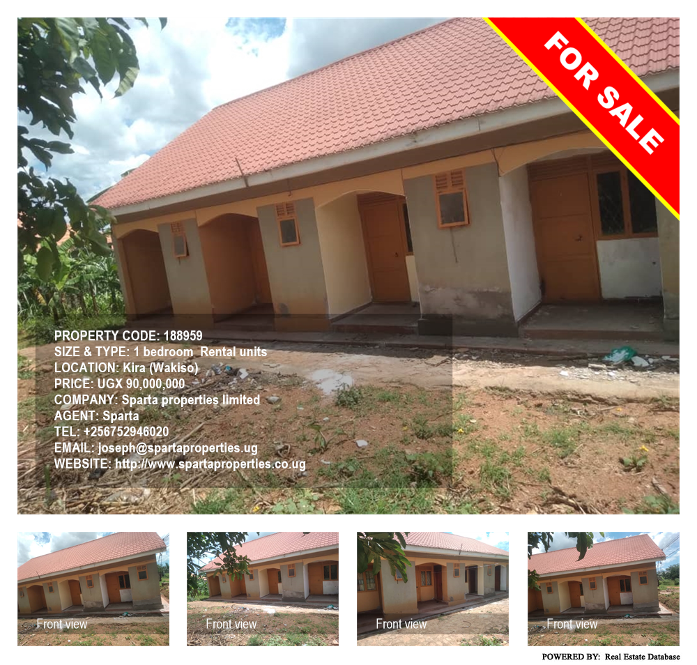 1 bedroom Rental units  for sale in Kira Wakiso Uganda, code: 188959