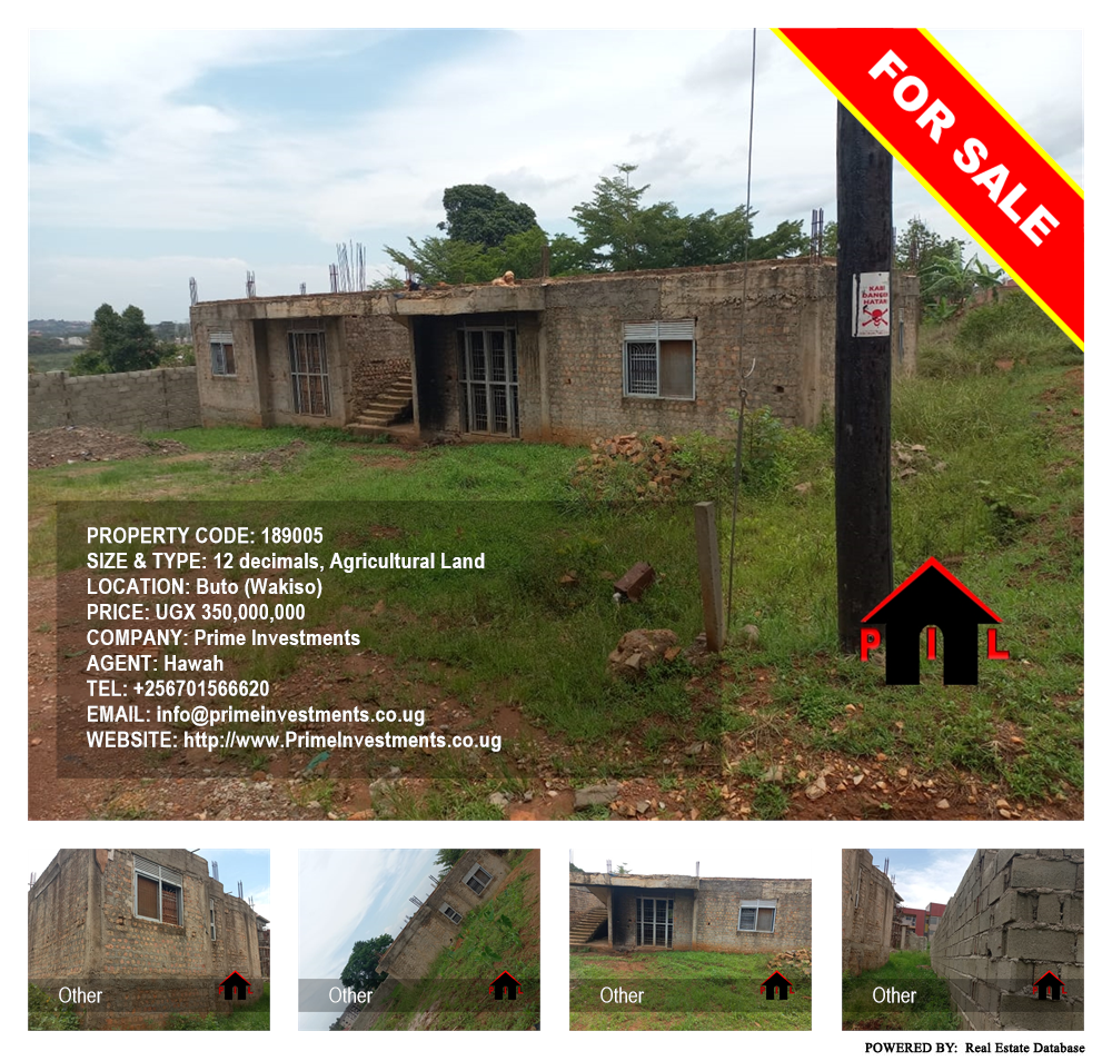 Agricultural Land  for sale in Buto Wakiso Uganda, code: 189005