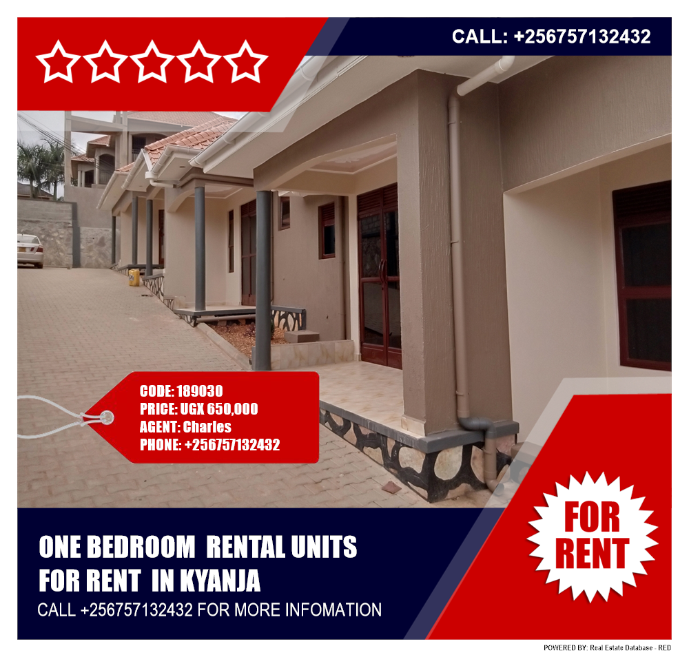 1 bedroom Rental units  for rent in Kyanja Kampala Uganda, code: 189030