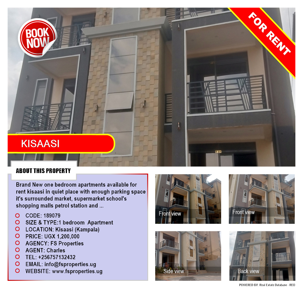 1 bedroom Apartment  for rent in Kisaasi Kampala Uganda, code: 189079
