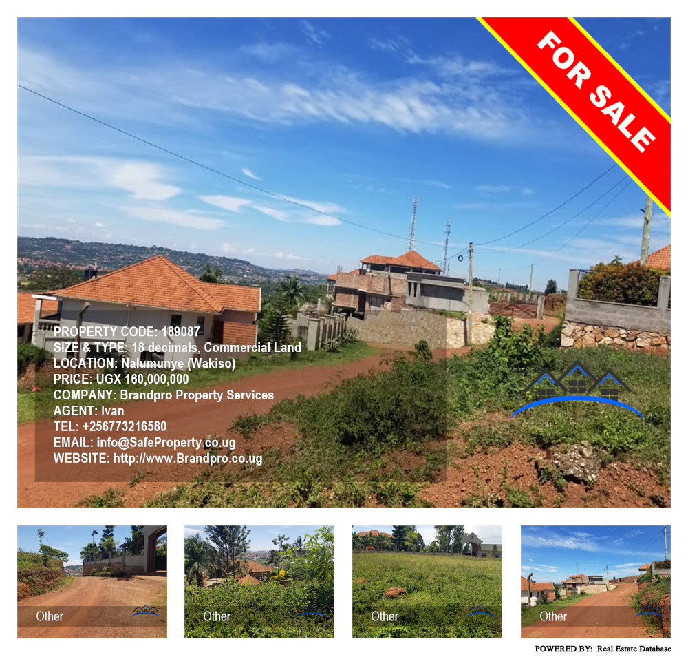 Commercial Land  for sale in Nalumunye Wakiso Uganda, code: 189087