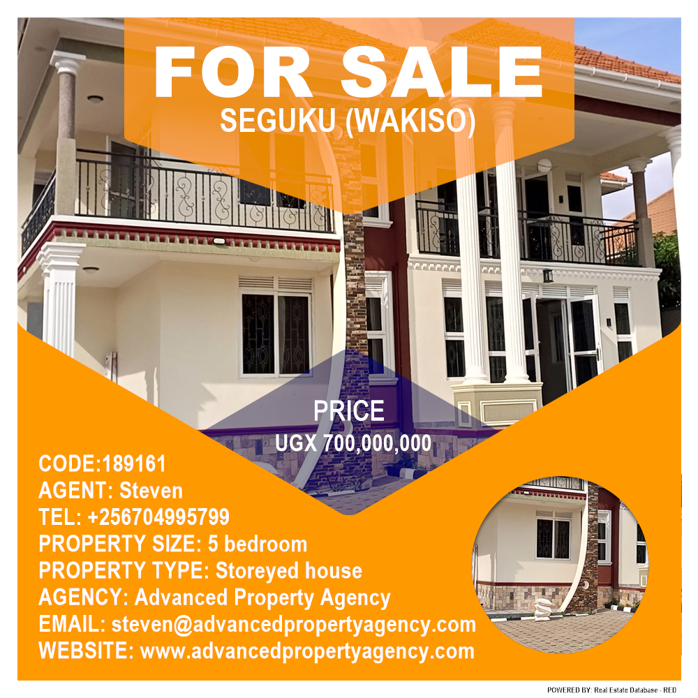 5 bedroom Storeyed house  for sale in Seguku Wakiso Uganda, code: 189161
