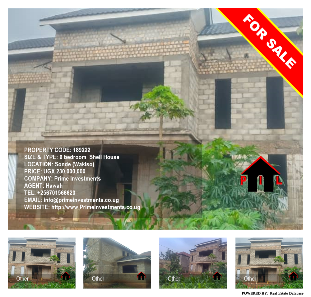 6 bedroom Shell House  for sale in Sonde Wakiso Uganda, code: 189222