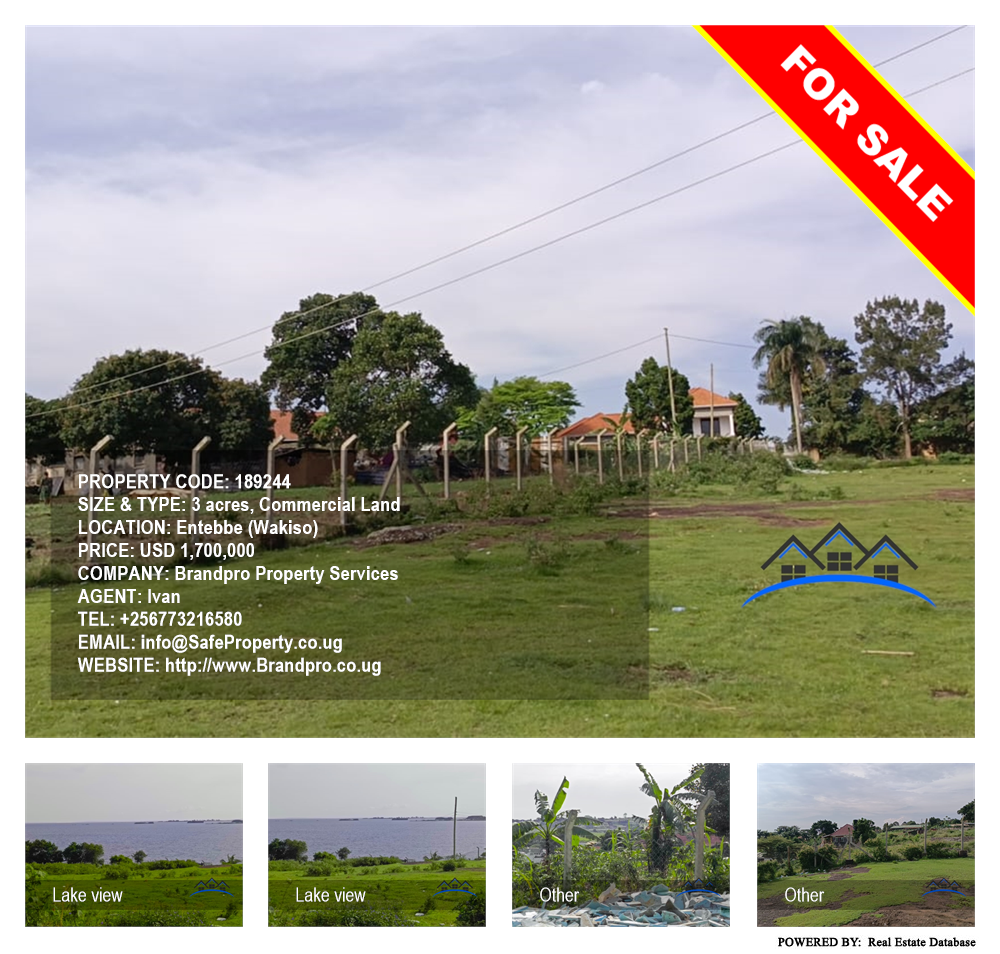 Commercial Land  for sale in Entebbe Wakiso Uganda, code: 189244