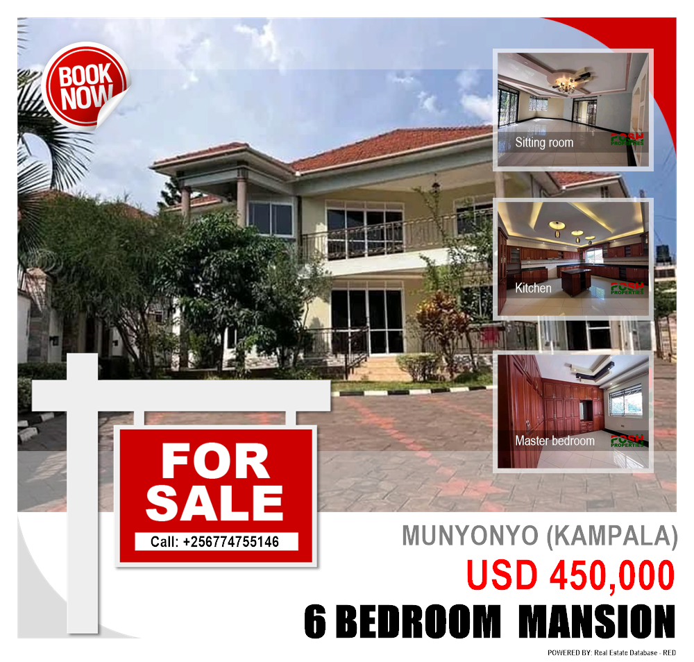 6 bedroom Mansion  for sale in Munyonyo Kampala Uganda, code: 189276