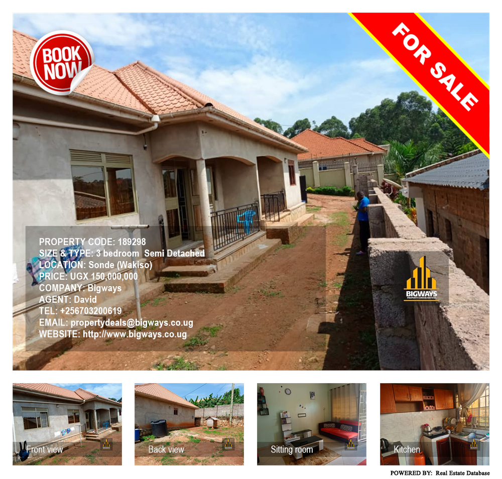 3 bedroom Semi Detached  for sale in Sonde Wakiso Uganda, code: 189298