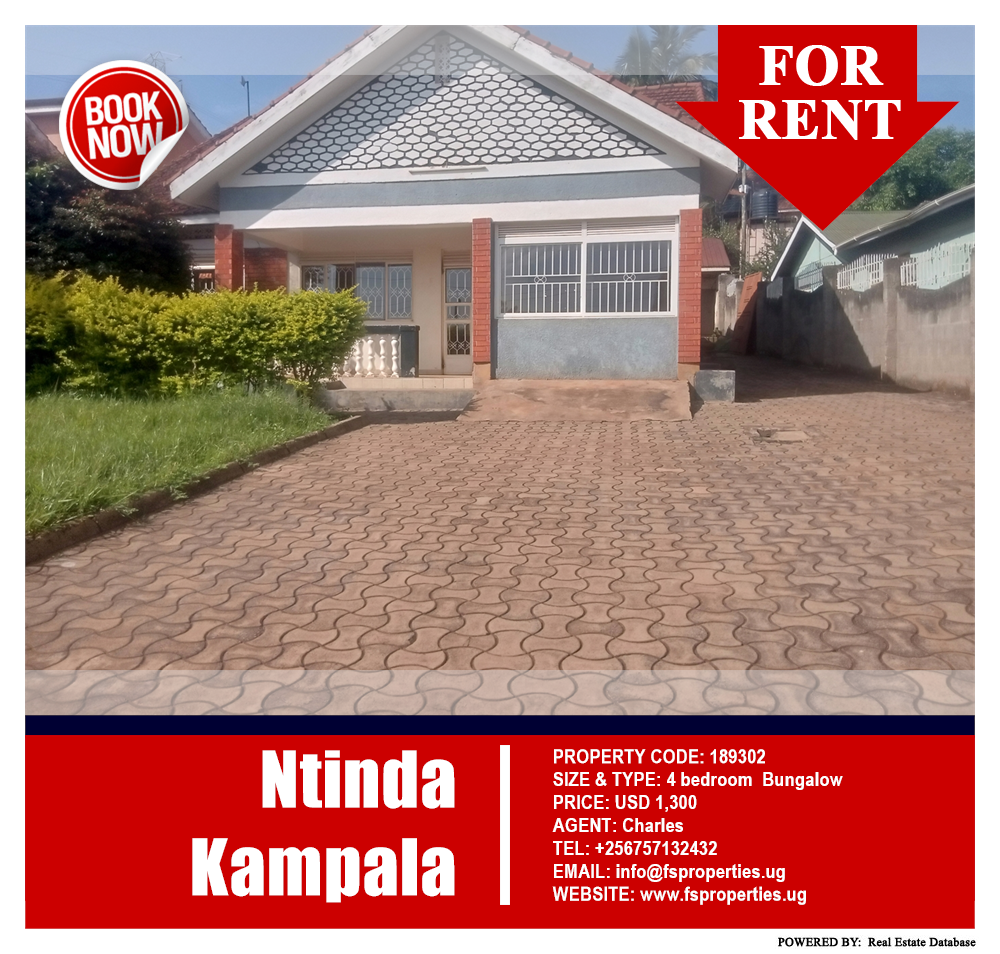 4 bedroom Bungalow  for rent in Ntinda Kampala Uganda, code: 189302