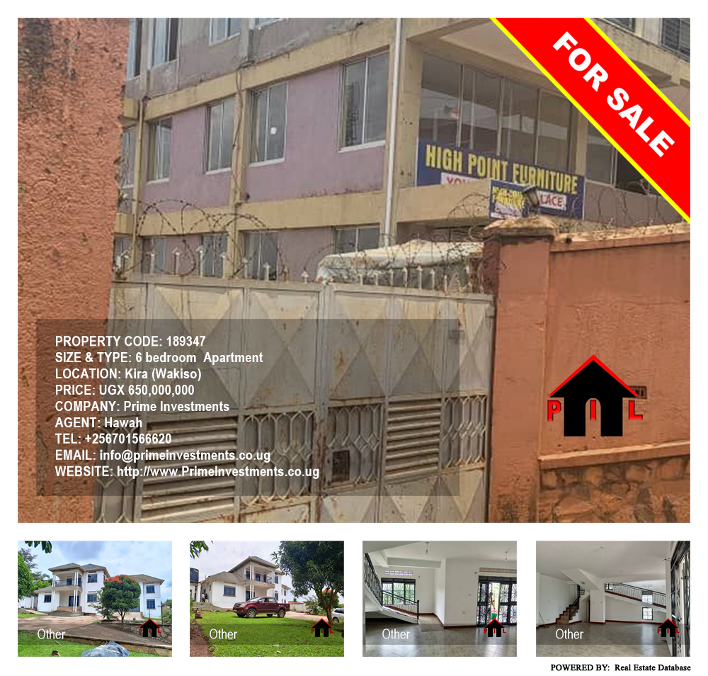 6 bedroom Storeyed house  for sale in Kira Wakiso Uganda, code: 189347