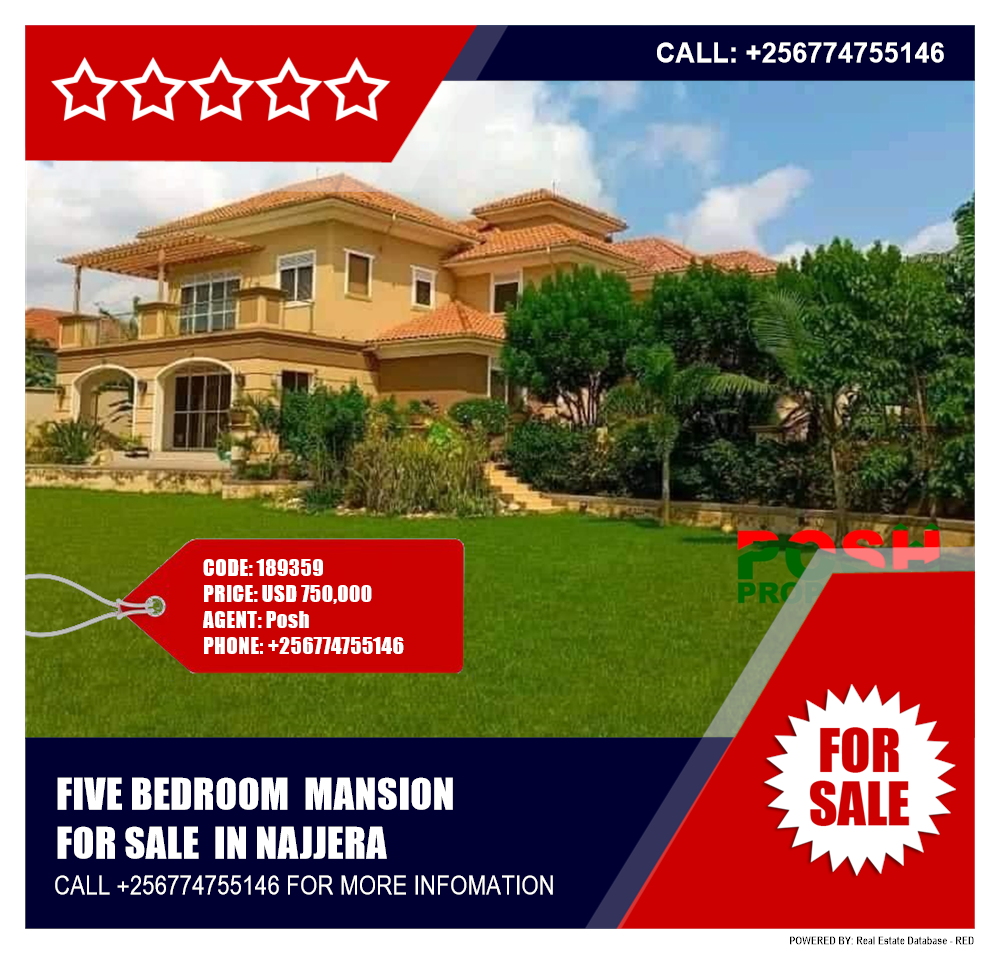 5 bedroom Mansion  for sale in Najjera Wakiso Uganda, code: 189359