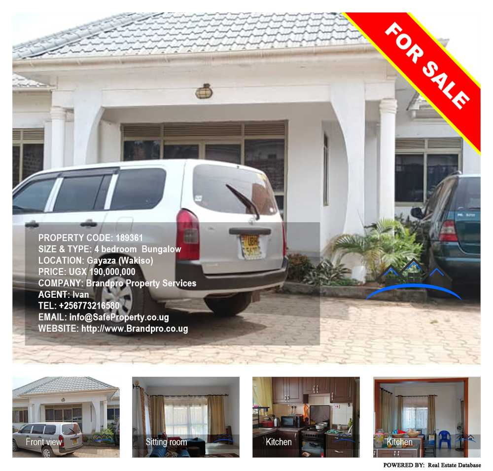 4 bedroom Bungalow  for sale in Gayaza Wakiso Uganda, code: 189361