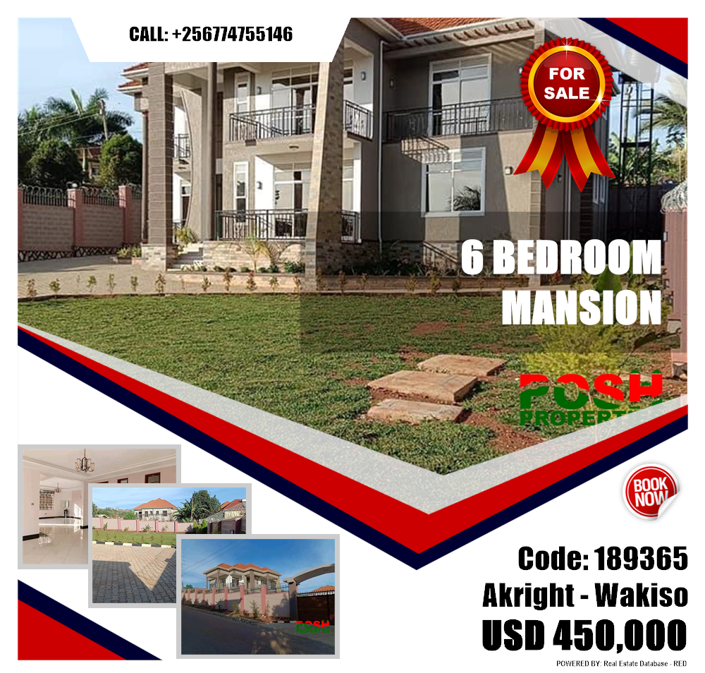 6 bedroom Mansion  for sale in Akright Wakiso Uganda, code: 189365