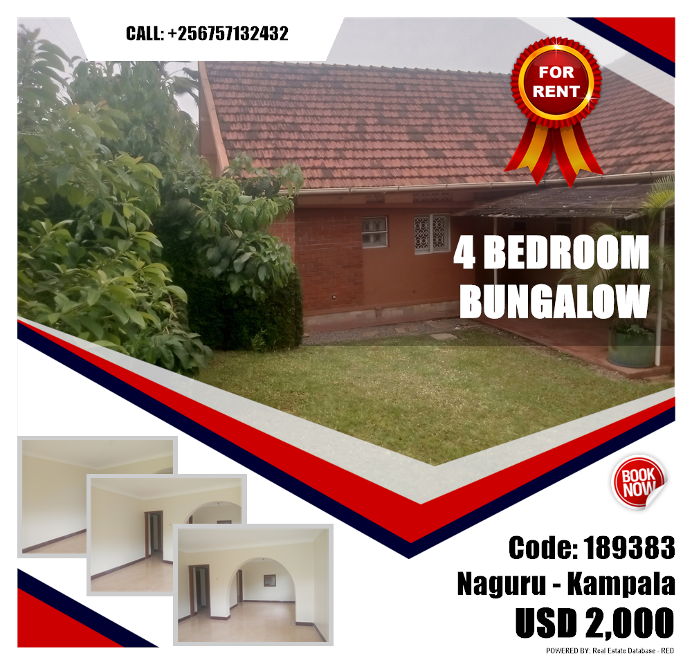 4 bedroom Bungalow  for rent in Naguru Kampala Uganda, code: 189383