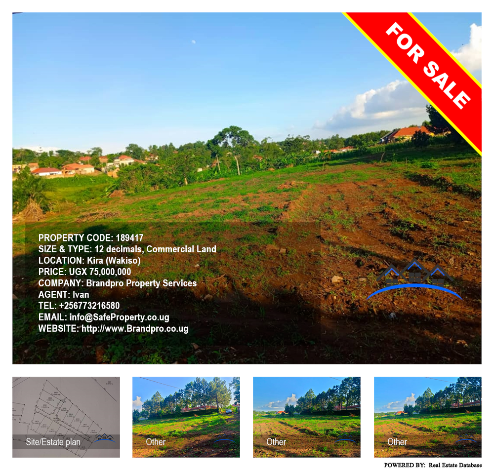 Commercial Land  for sale in Kira Wakiso Uganda, code: 189417