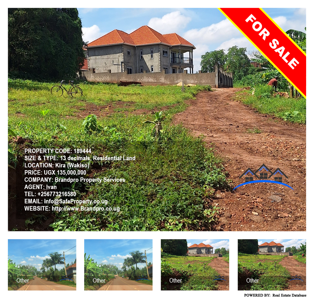 Residential Land  for sale in Kira Wakiso Uganda, code: 189444