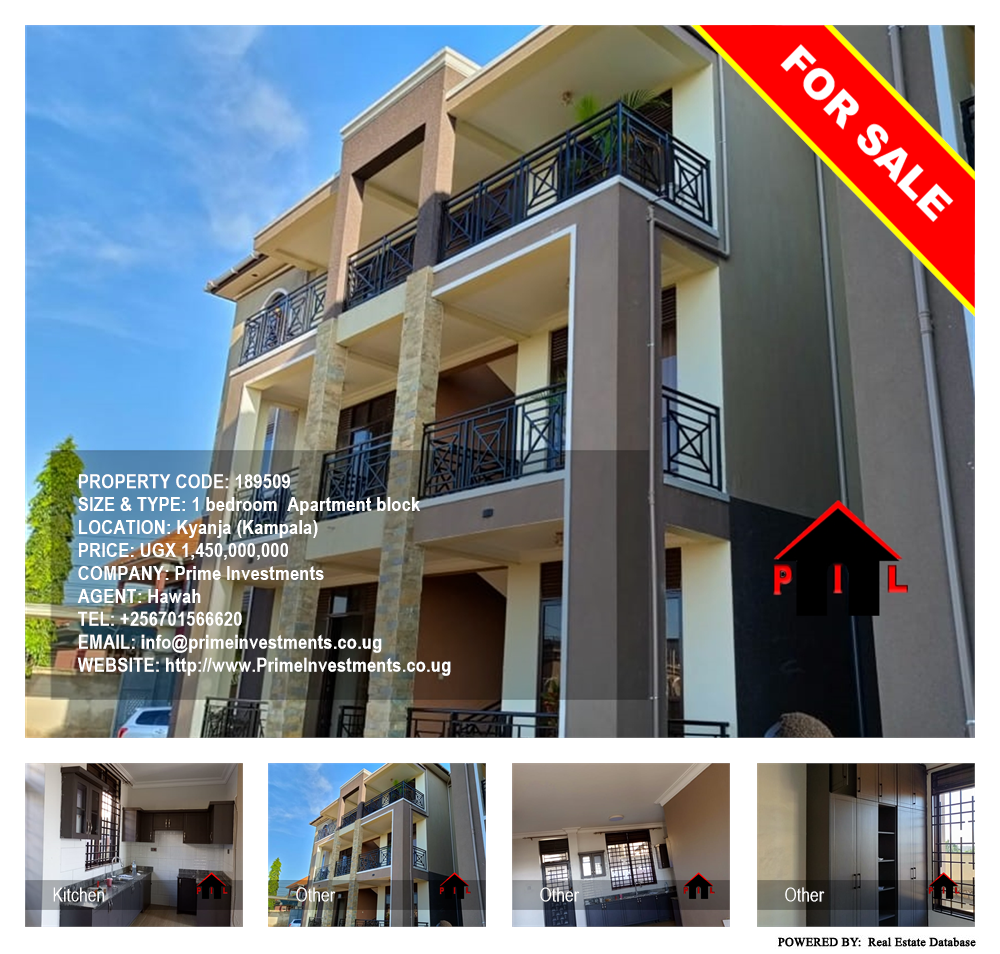1 bedroom Apartment block  for sale in Kyanja Kampala Uganda, code: 189509