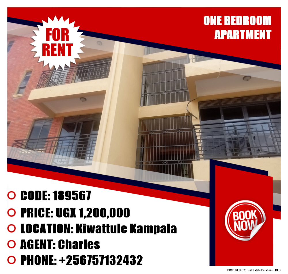 1 bedroom Apartment  for rent in Kiwaatule Kampala Uganda, code: 189567