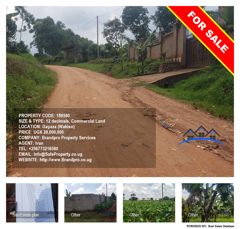 Commercial Land  for sale in Gayaza Wakiso Uganda, code: 189580