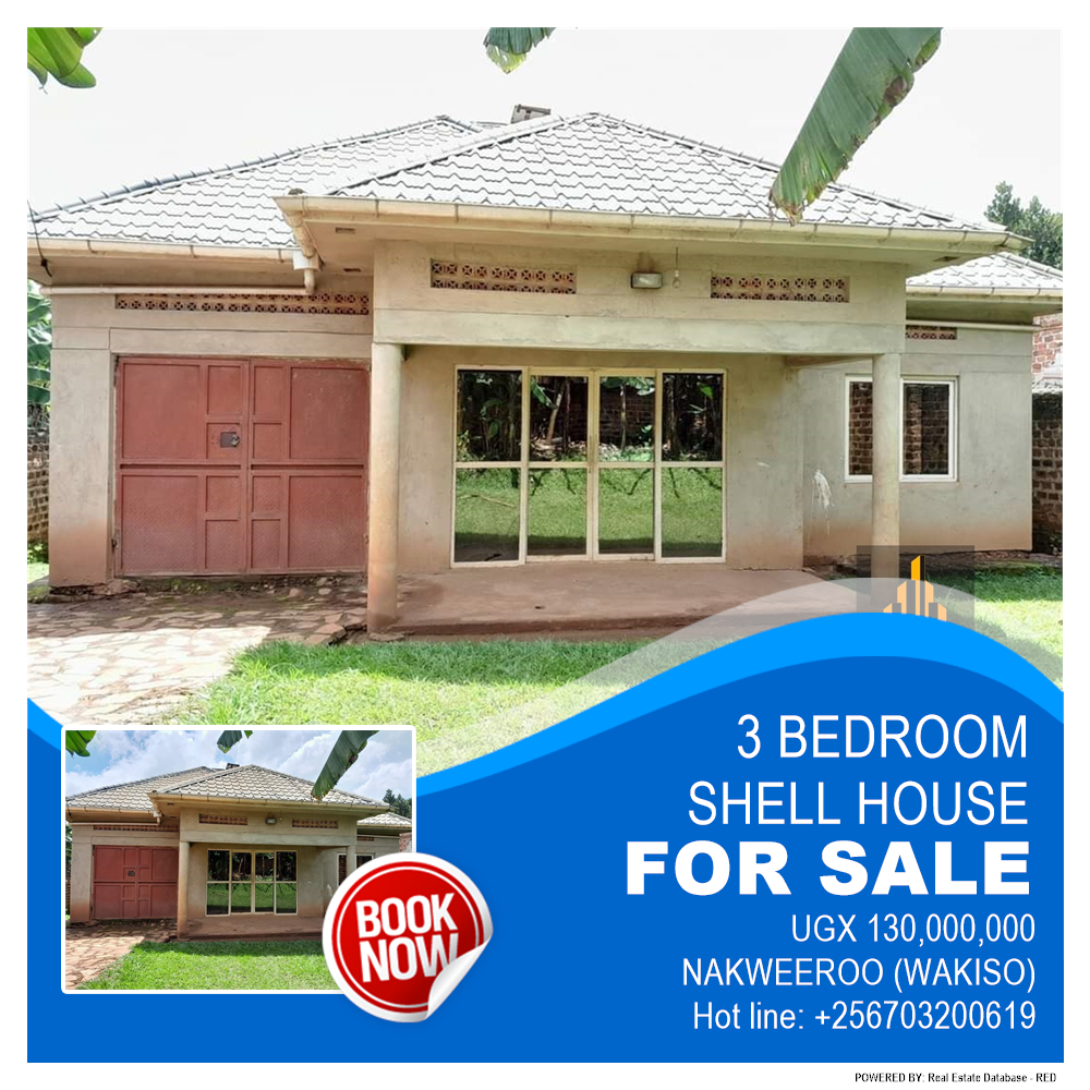 3 bedroom Shell House  for sale in Nakweeroo Wakiso Uganda, code: 189611